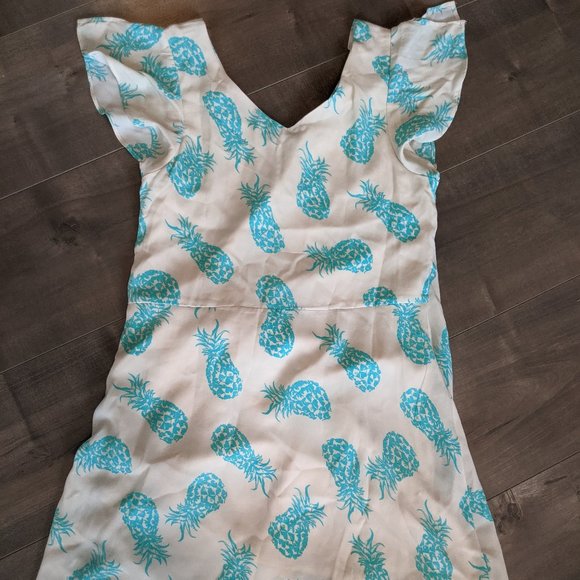 Design Lab Pineapple Print Wrap Dress - Picture 5 of 7